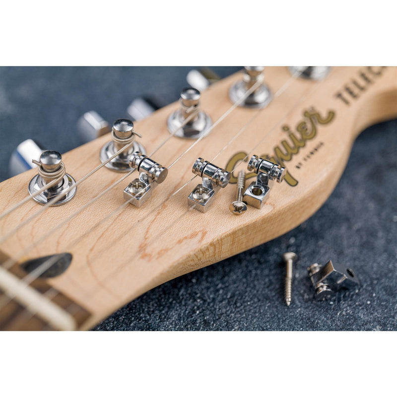 [AUSTRALIA] - Musiclily Vintage Roller Guitar String Tree Guides Retainer for Fender Strat Stratocaster Tele Telecaster Electric Guitar, Chrome(Pack of 4) 