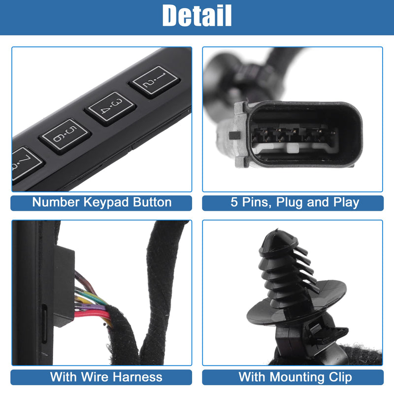 X AUTOHAUX Keyless Entry Keypad Left Driver Side for Ford F-150 F250 F350 F450 F550 Super Duty 2017-2020 Door Keyless Entry Number Keypad Button Actuator FL3Z14A626AA FL3Z14A626AB