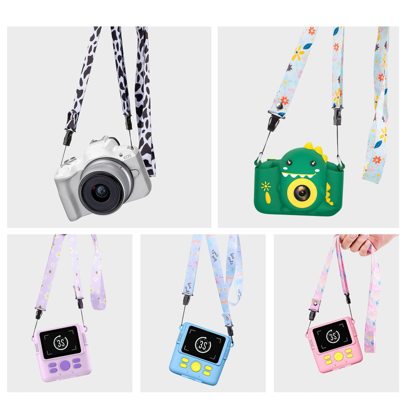Camera Strap for Kids[2 Pack],Kids Camera Lanyard Neck Strap,iPad Strap for Kids,Children Camera Strap for Fujifilm mini Camera Pink+purple