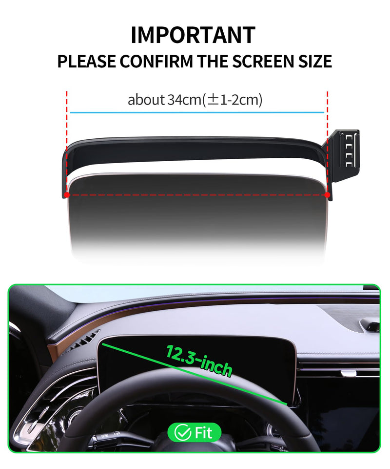 Car Phone Holder for Mercedes-Benz E-Class 2024-2026, 12.3" Screen Mount | Magsafe Accessories Magnetic Cell Phone Mount Clip Compatible with iPhone, 3D fit Stable Dashboard Navigation Bracket Stand
