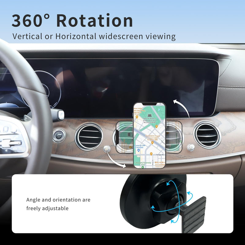 Car Phone Holder for Mercedes Benz E-Class 2016–2023 & CLS 2018–2023, Vehicle-Specific Air Vent Magnetic Phone Mount, Strong Magnetic Hold Compatible with All Smartphones, Mercedes Benz Accessories Magnetic Phone Holder
