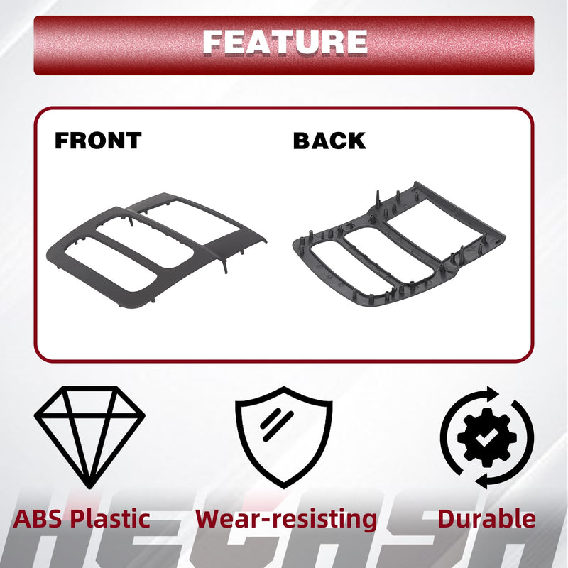 HECASA Double Din Radio Stereo Dash Kit Compatible with 2002 2003 2004 2005 Dodge Ram 1500 2500 3500 Without Wiring Harness
