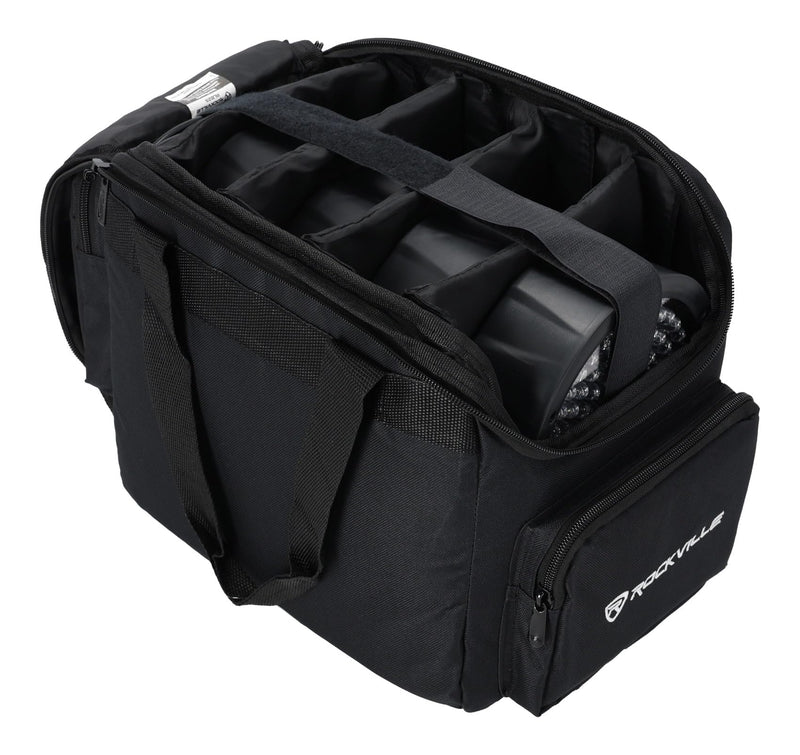 Rockville RLB25 Lighting Bag for (4) Par Lights SlimPAR 64 or RGBA + Controller