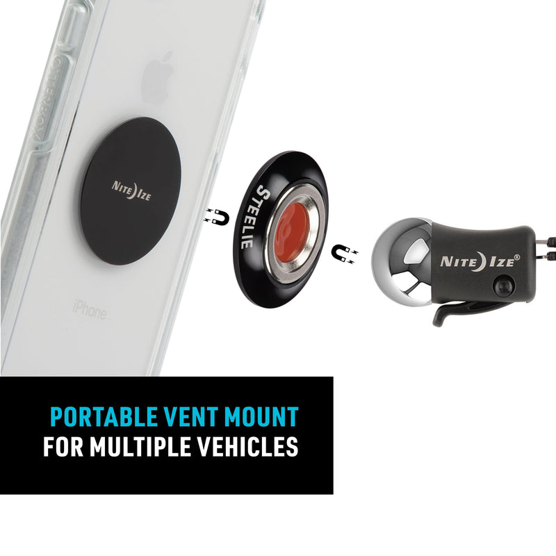 Nite Ize Steelie Vent Kit - Magnetic Cell Phone Holder for Car Vents - Phone Mount - Orbiter