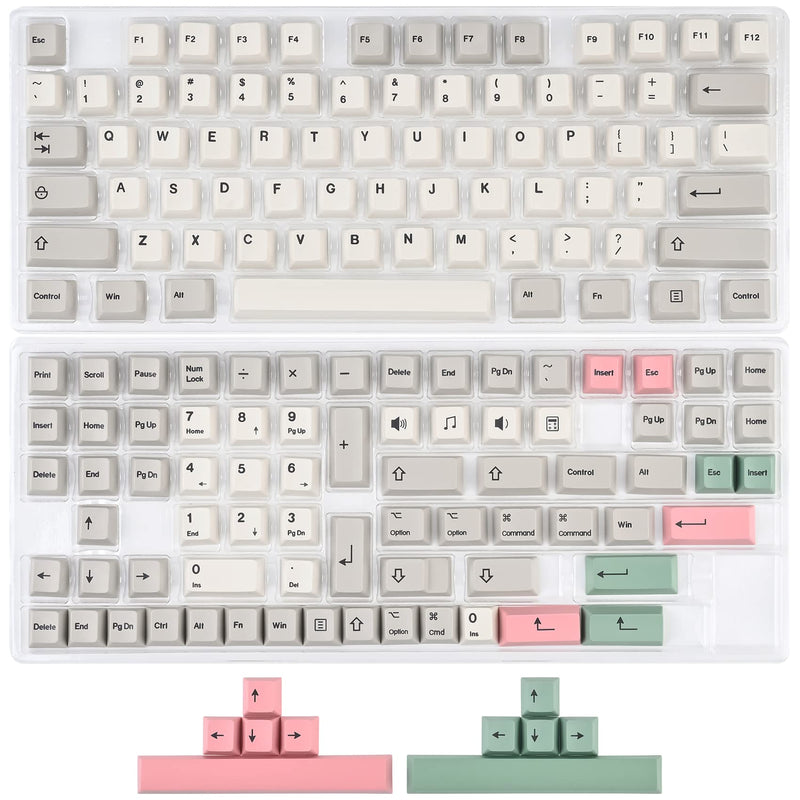 Guffercty kred Cherry Profile Keycaps 60 Percent Retro PBT 158-key Cap Cover Set Dye Sublimation for Cherry Mx Switch Mechanical Keyboard (CHERRY/9009) 9009-Cherry