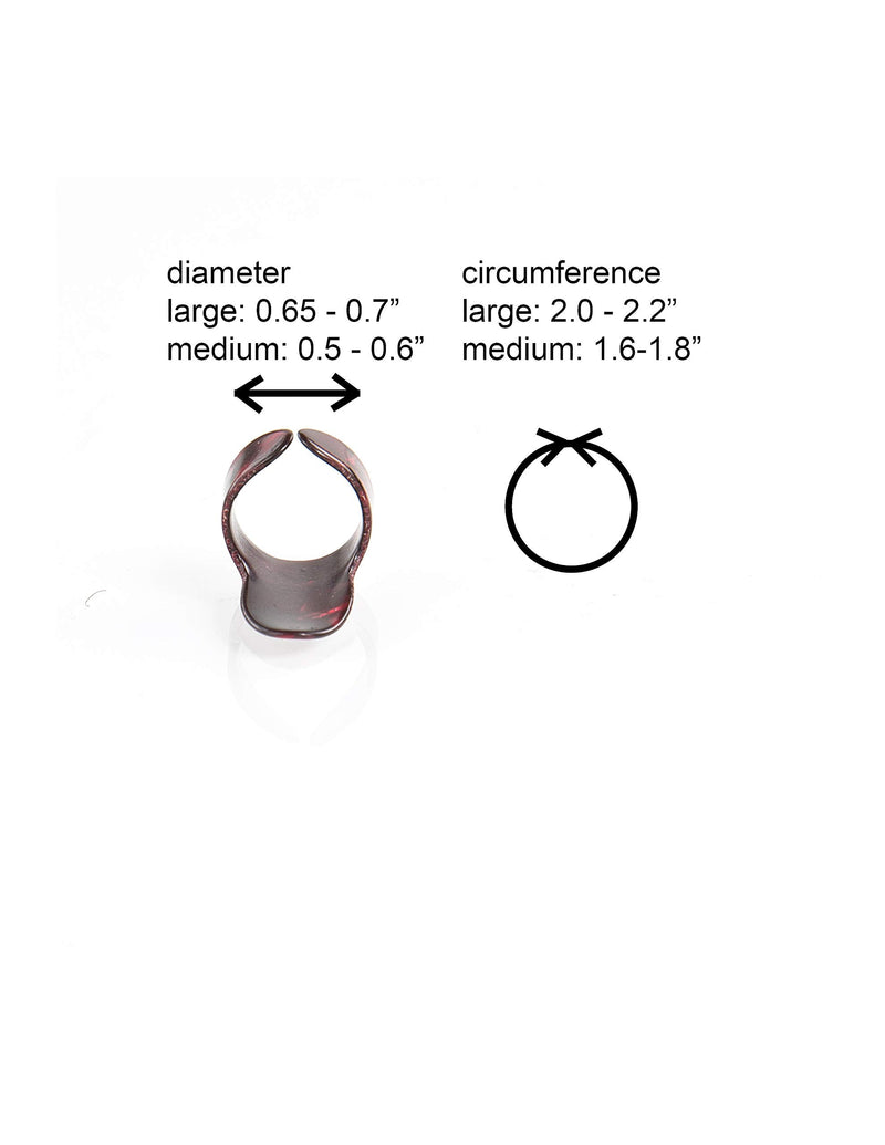 Thumb and Finger Picks - Large Red - Best for Fingerstyle Acoustic Guitar, Banjo or Ukulele. Includes a Pouch.