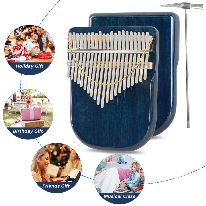 [AUSTRALIA] - EASTROCK Karimba Thumb Piano 21 key Sapele solid wood Flat-board Portable Mbira Finger Piano with Study Instruction and Tune Hammer Wood Kalimba Gift for Adults Beginners Professiona 