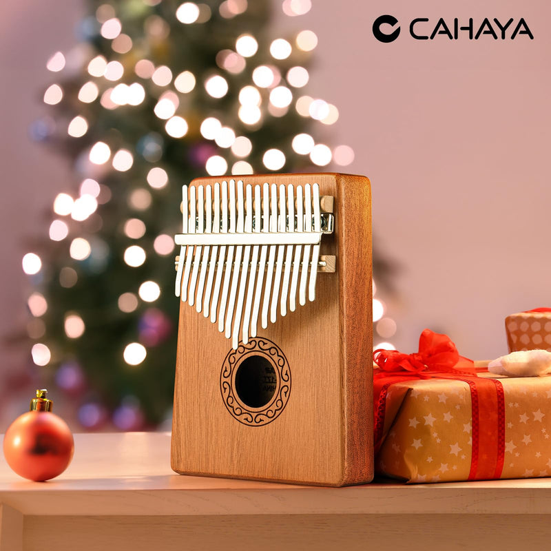 [AUSTRALIA] - CAHAYA Kalimba Thumb Piano Portable - 17Keys Finger Piano Marimbas with Carrying Bag, Tune Hammer Musical Instruments Gift for Kid Adult Beginners CY0338 