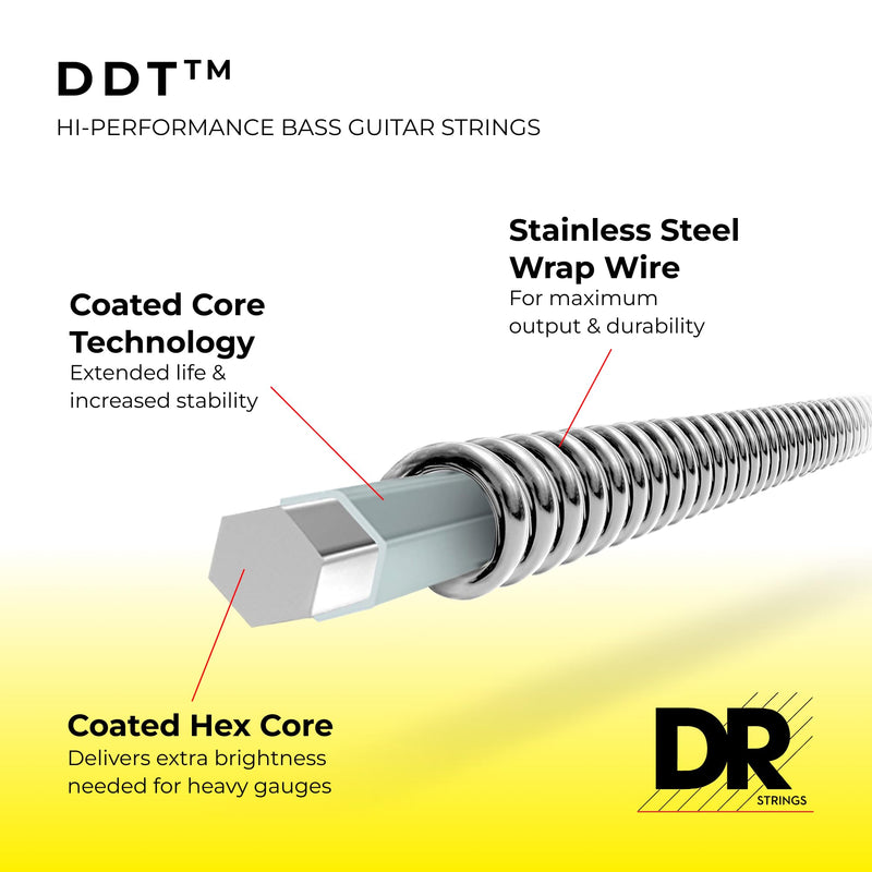 [AUSTRALIA] - DR Strings DDT Bass Guitar Strings (DDT5-55) 5-String(55-135) 
