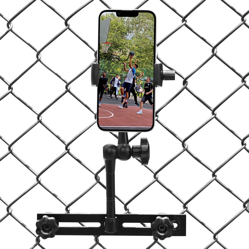 [AUSTRALIA] - Phone Fence Mount for iPhone,Phones,to a Chain Link Fence for Recording Basketball/Football/Softball/Baseball/Tennis Games,Fence Holder Comptiable with 3.5~7.5inch iPhone/Nexus/Smartphone 