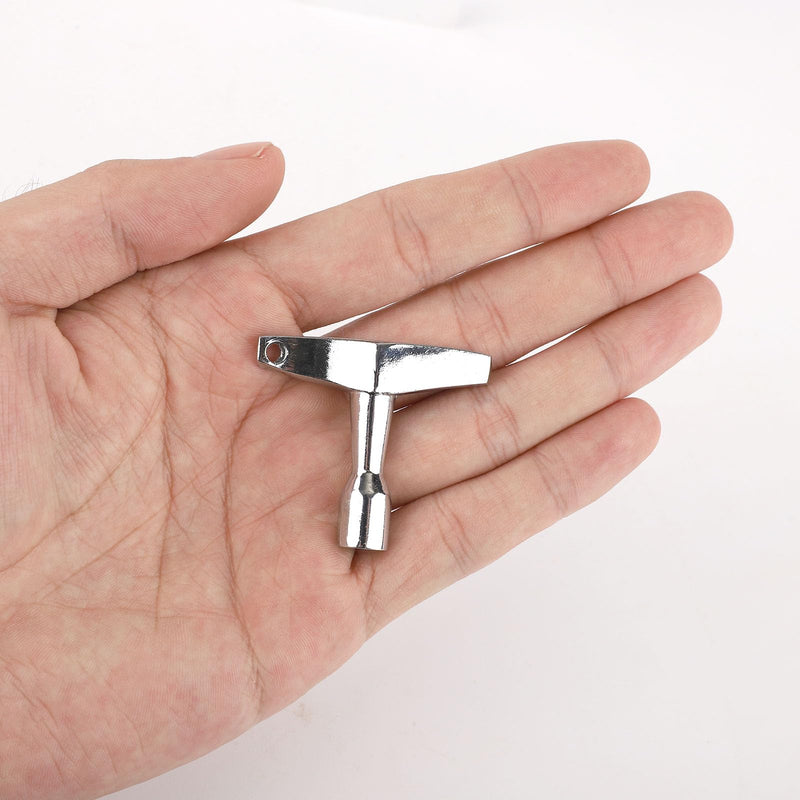 3pcs Drum Key, Magnetic Drum Tuner Keychain S-Shaped Ergonomic Handle Drum Key Drill Bit Drum Key Tool for Acoustic and Electronic Drums (Quadrilateral)