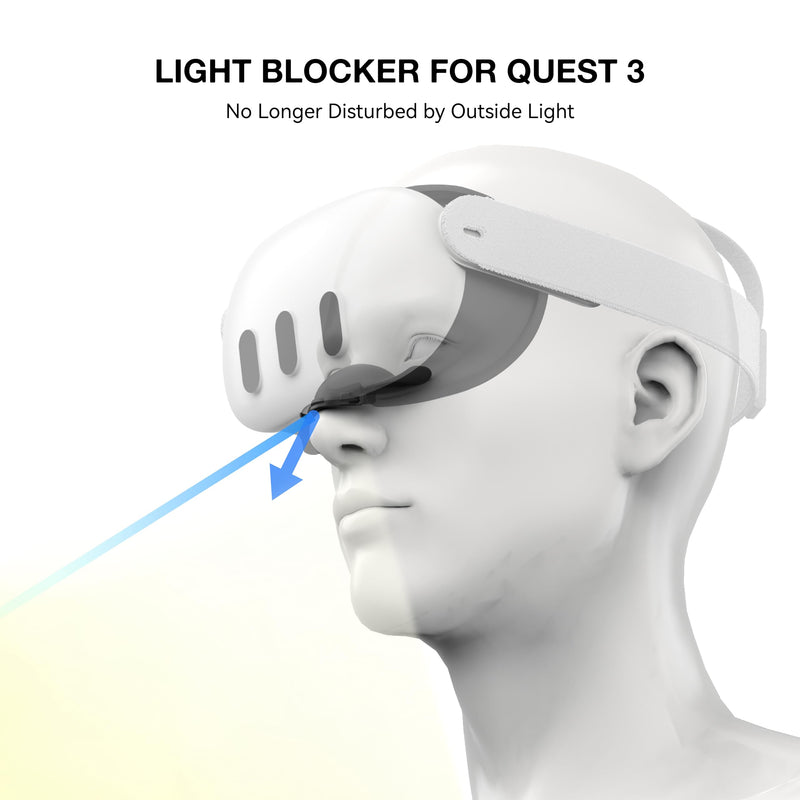 VR Anti-Leakage Nose Pad Cushion for Meta Quest 3 Headset Accessories, VR Nose Cover Only for Oculus Quest 3 Original Headset