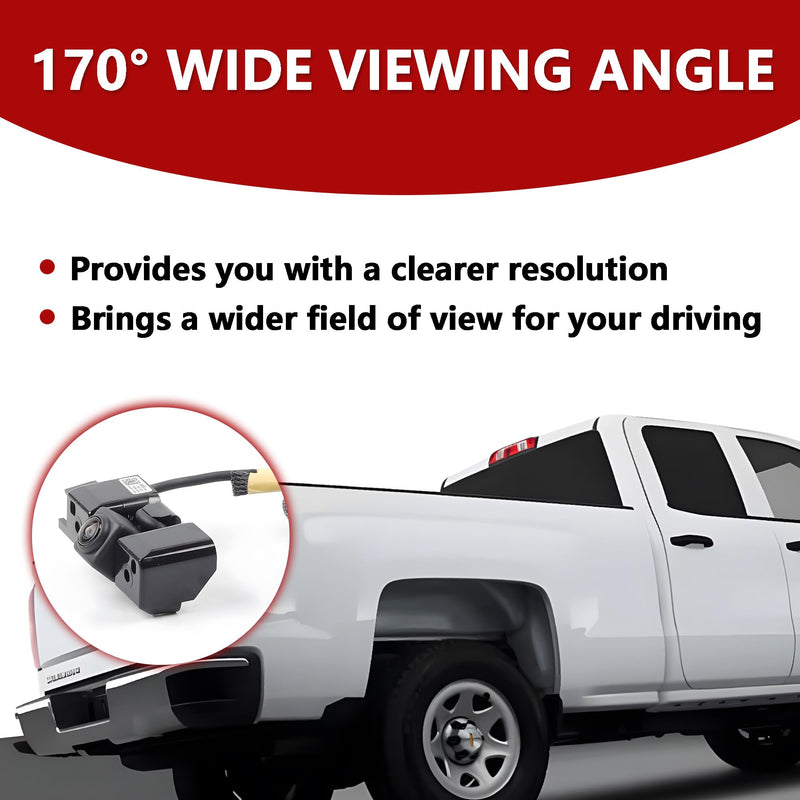 84062896 Rear View Backup Camera Compatible with 2016 2017 2018 2019 Chevy Silverado GMC Sierra 1500 2500 3500,Safety Parking Back Up Assist Camera OE Number 84062896