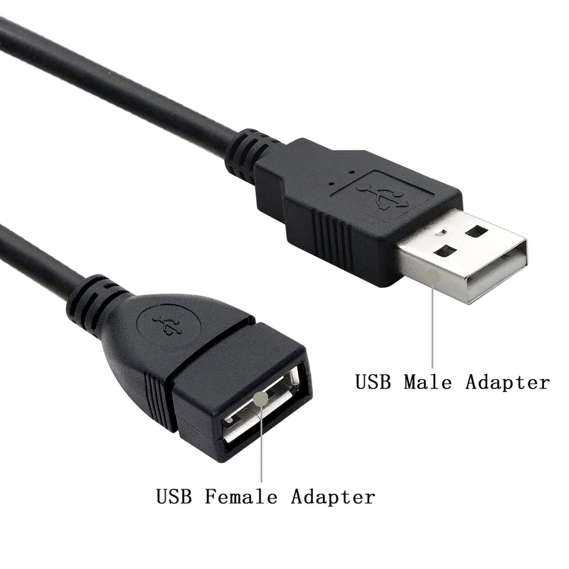 PNGKNYOCN 20cm Male to Female USB Cable with On/Off Switch, for USB Fan, LED Desk Lamp and Other Computer Peripheral Low-Power Electrical Devices(2-Pack）