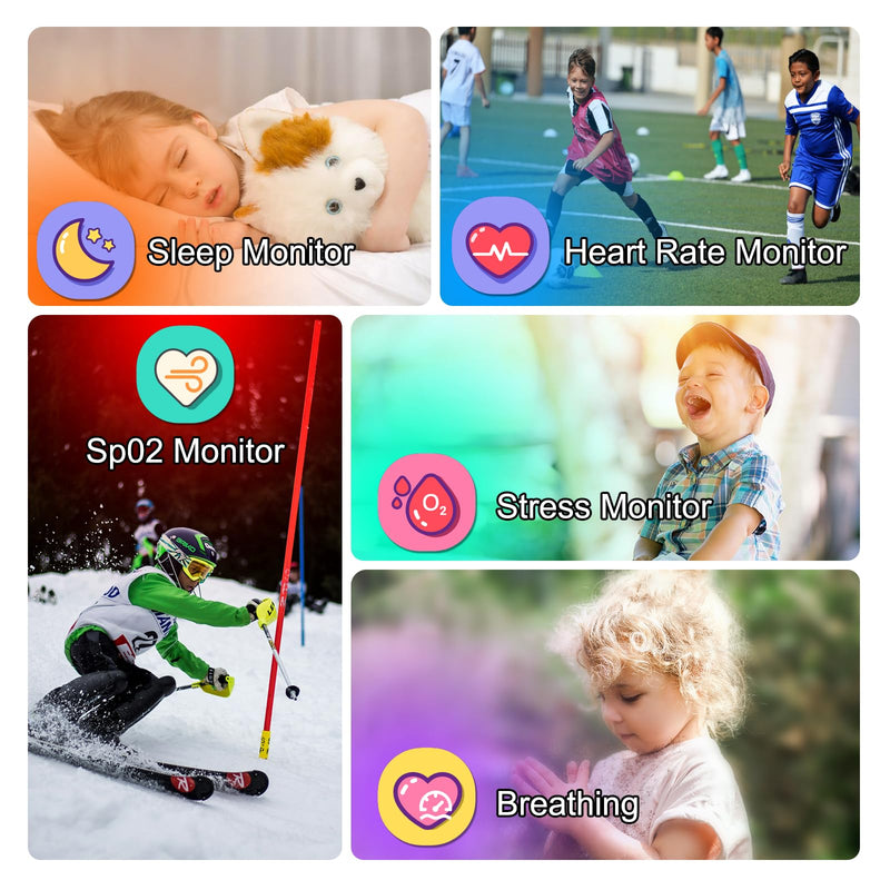 Smart Watch for Kids,1.85" Fitness Tracker with Heart Rate,Sleep Monitor,Built-in AI(Translation/Q&A/Watch Face/Image recognition Smartwatches,NO APP/Phone, Gift for Boys Girls.(Built-in AI, Pink) 1.85" Built-in AI