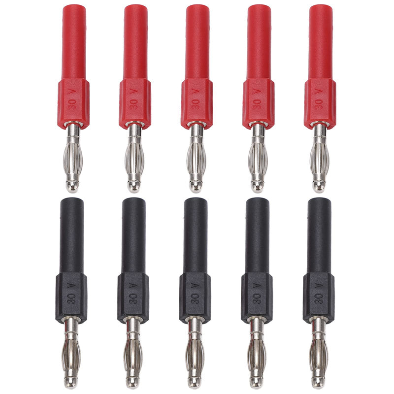 5Set J.20012 Banana Plug Plug, 4mm Male to 2mm Female Multimeter Banana Plug Adapter for Multimeter Test Leads, Probes