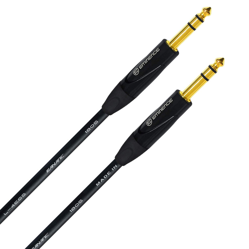 [AUSTRALIA] - WORLDS BEST CABLES 2 Units - 6 Inch - Canare L-4E6S, Star Quad Balanced TRS Patch Cable with Eminence Gold E502 TRS Stereo Plugs - Custom Made 