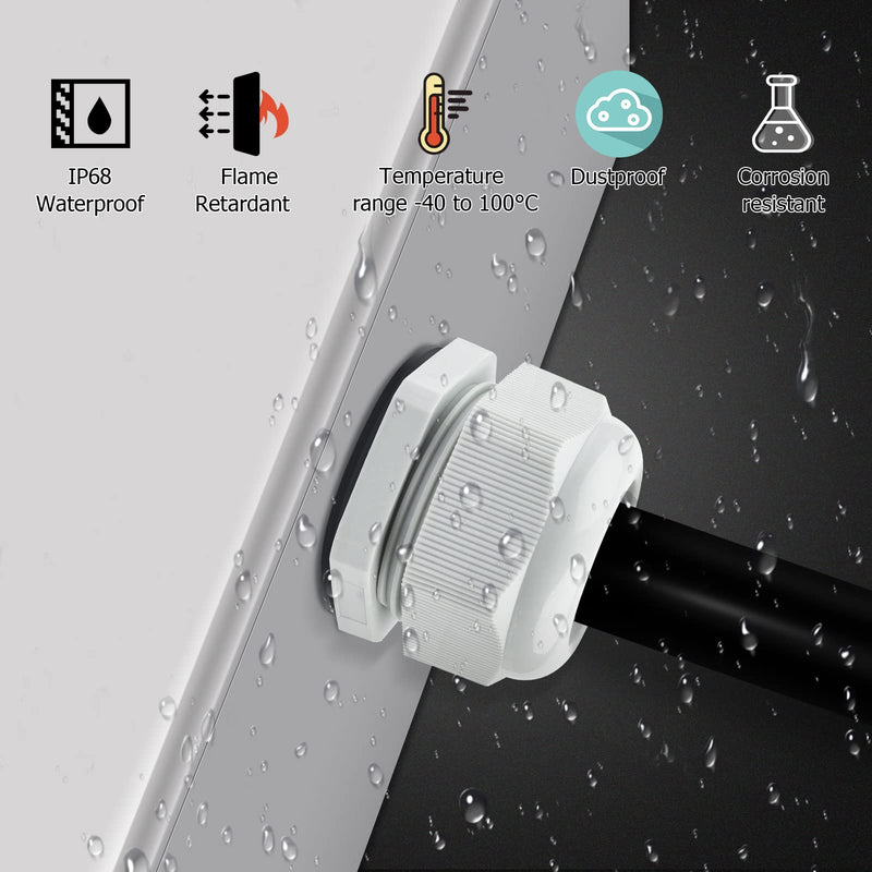 Pack of 5 Cable Glands M20, Hanibos Cable Feed-Through Waterproof IP68 Cable Entry Grey Adjustable Cable Glands for Outdoor Garden Control Box Junction Box M20-5Pcs