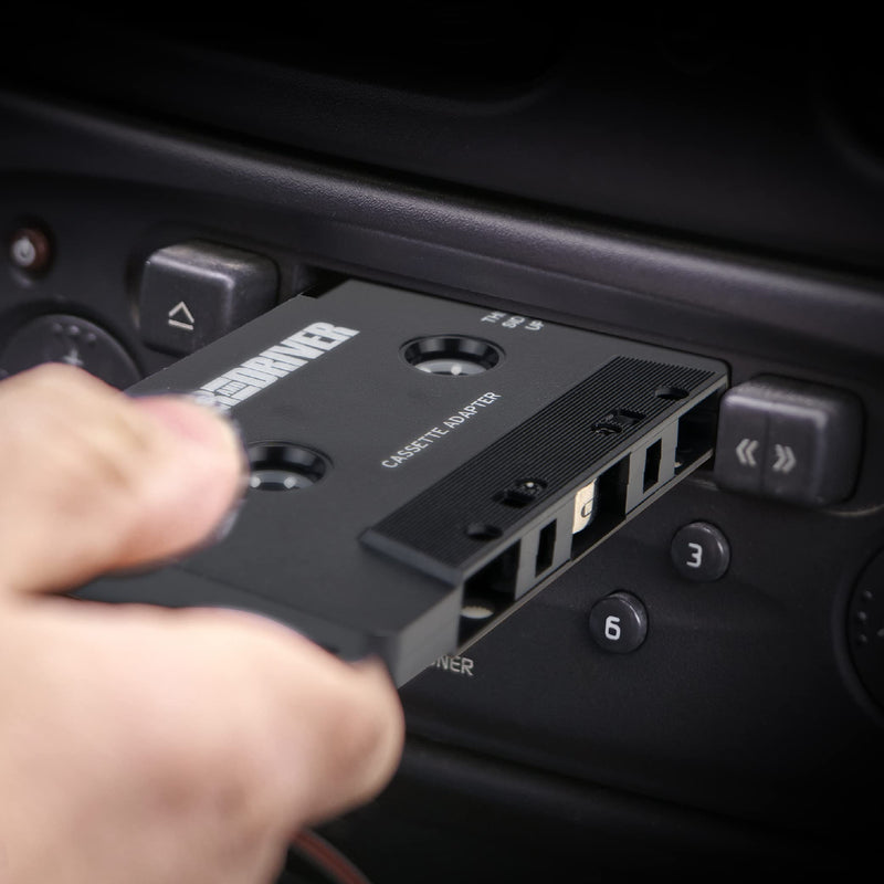 Car and Driver Cassette Aux Adapter for Car | Wired 3.5MM Universal AUX Plug for Smartphones, MP3 Players, 31” Cable | Cassette Adapter for Car | Cassette Deck | Cassette Tape Aux Cord for Car, Black
