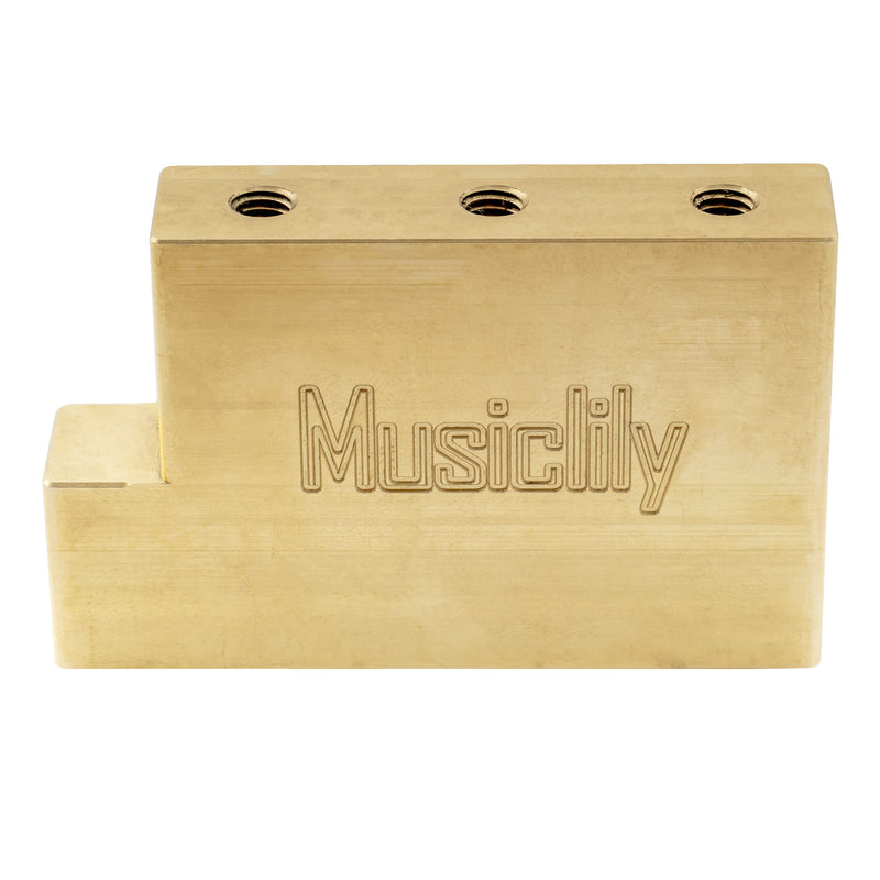 Musiclily Ultra Solid Fat Brass L Shape Tremolo Block for Floyd Rose Locking Tremolo Bridge, 37mm Tall 37mm Brass