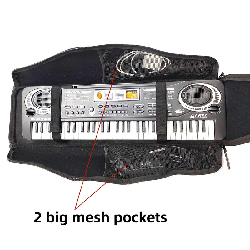 Electronic Keyboard Bag For 32 Keys Piano Dust Cover Bag with Adjustable Straps and V-Shaped Reflective Design-Easy to Carry(Long 22 IN Width 6.5 IN Height 2.56 IN) Small