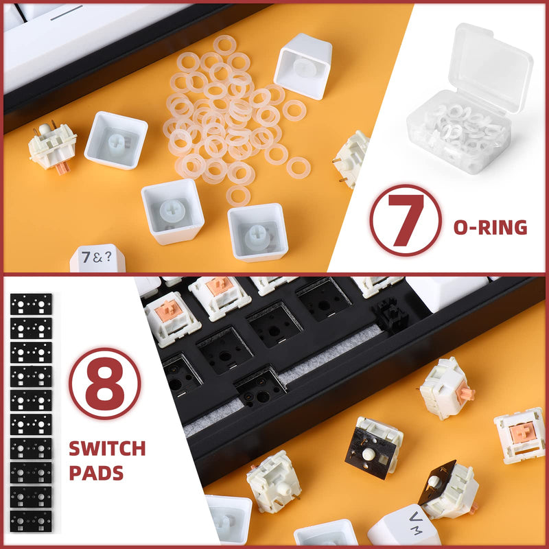 RUNJRX Keyboard Lube Kit JRX 205G0 0.53oz/15g,Keyboard Switch Pad for PCB,Switch Film for MX Kailh Gateron Switch,Keyboard Tools with Keycap Puller Tools kit-4