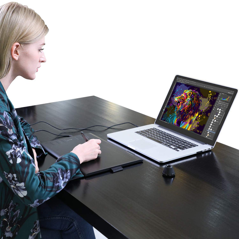 HUION Inspiroy H1060P Graphics Drawing Tablet and Palm Rejection Artist Glove