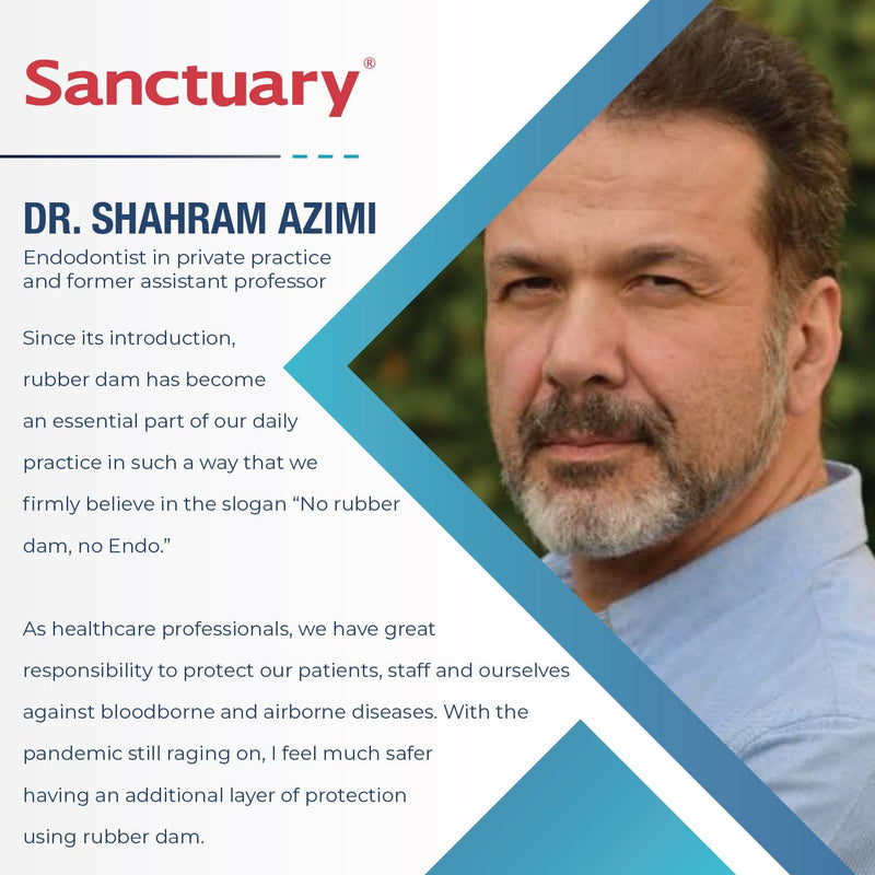 (Made in Malaysia) SANCTUARY Dental Dam Latex 5"X5" (Heavy Gauge) Blue Unscented, 52 Sheets, Powder-Free