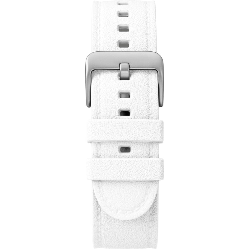 iConnect by Timex Classic Round Touchscreen Smartwatch with Heart Rate, Notifications and Two-Way Bluetooth Calling White/Silver-Tone
