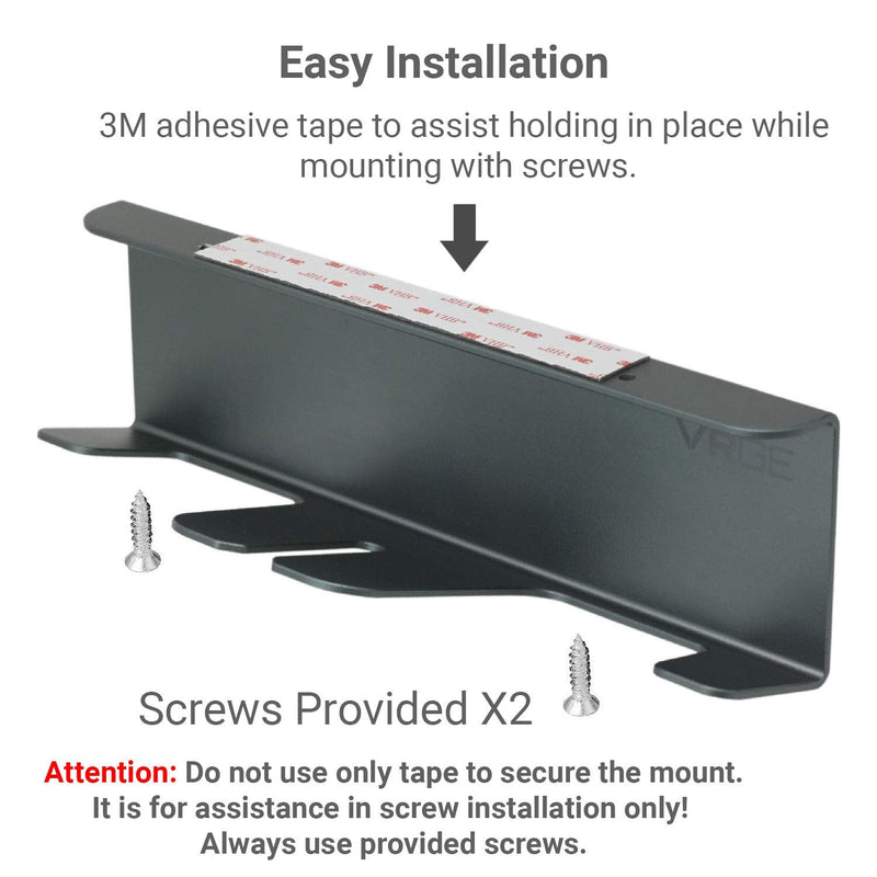 VR Stand Under Desk Storage Display Hook Organizer - Premium Metal - for Meta Oculus Quest 3/2, Sony Playstation PS5 VR2, Valve Index and Mixed Reality Headsets
