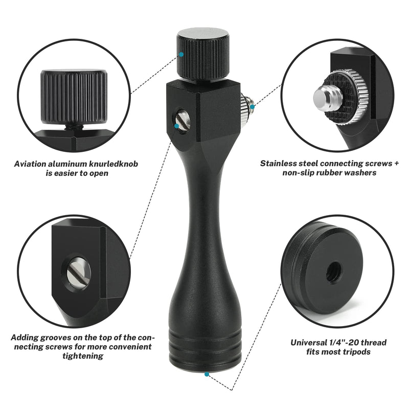 Binocular Tripod Adapter 1/4-20Inch Threading, Quick Release Adapter for Attaching Binoculars to a Tripod Detachable Mount（Black） Bino Tripod Adapter Zhongzhen Tripod Mount Adapter Connection screws X1
