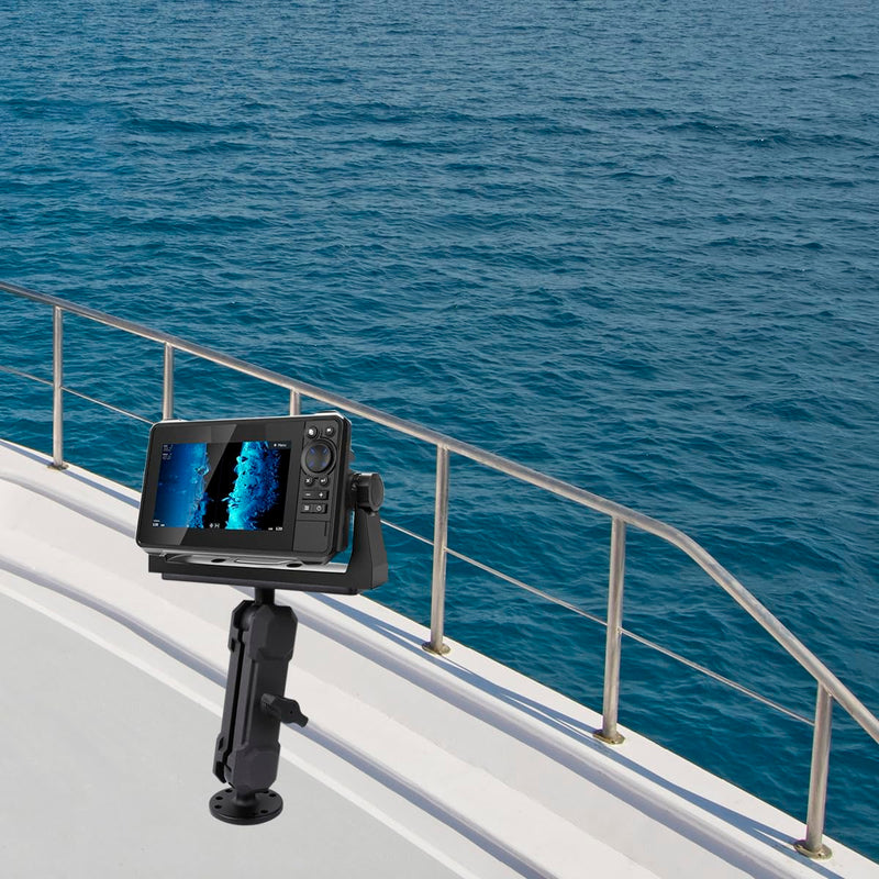 Aluminum Alloy Fish Finder Mount with C Size 1.5" / 38mm Ball | 5.9" Arm Marine Electronic Mount Compatible with Garmin,Humminbird, Lowrance and More