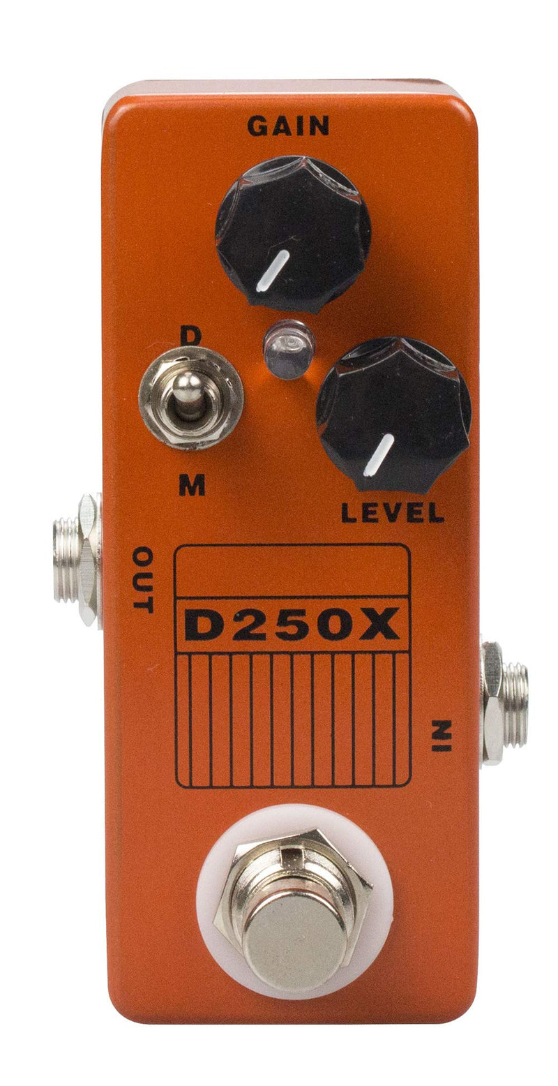 MOSKYAudio Mini Overdrive Preamp Pedal with True Bypass Switch (D250X)