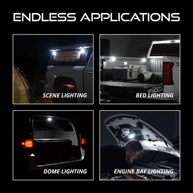 Diode Dynamics Stage Series LED Rock Light (one), White Diffused Bare Wire Hookup