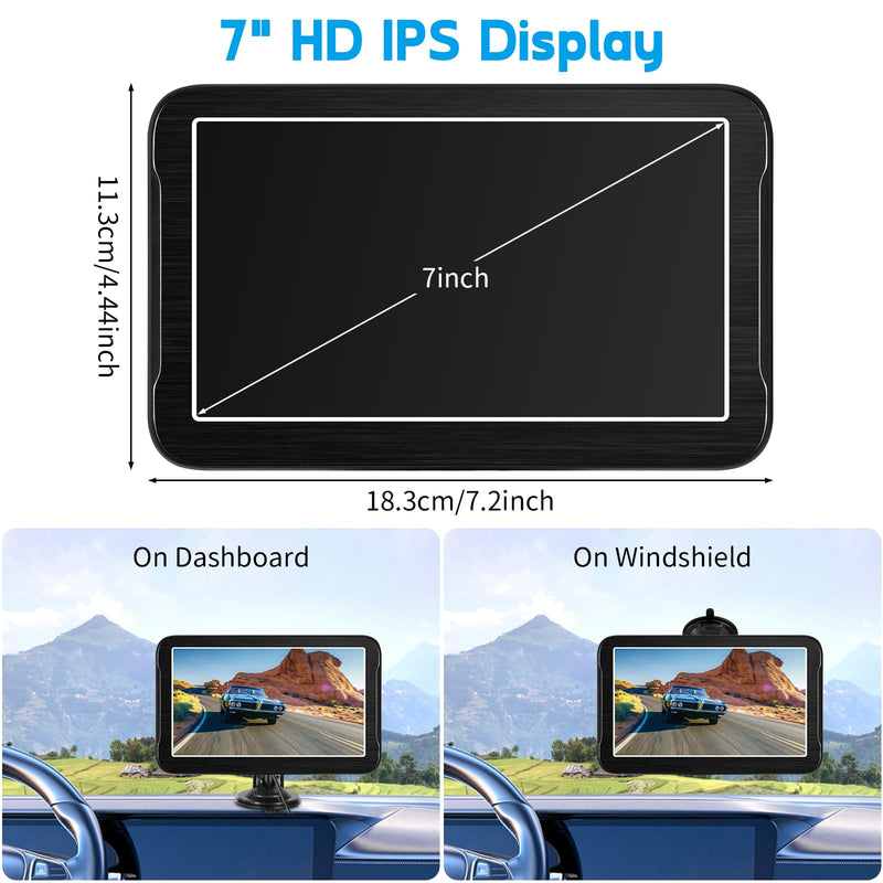 Wired Backup Camera System, 1080P HD 7-Inch Monitor with Suction Cup, Easy Install License Plate Reverse Camera with Night Vision, Plug & Play via Cigarette Lighter for Car, SUV, Pickup