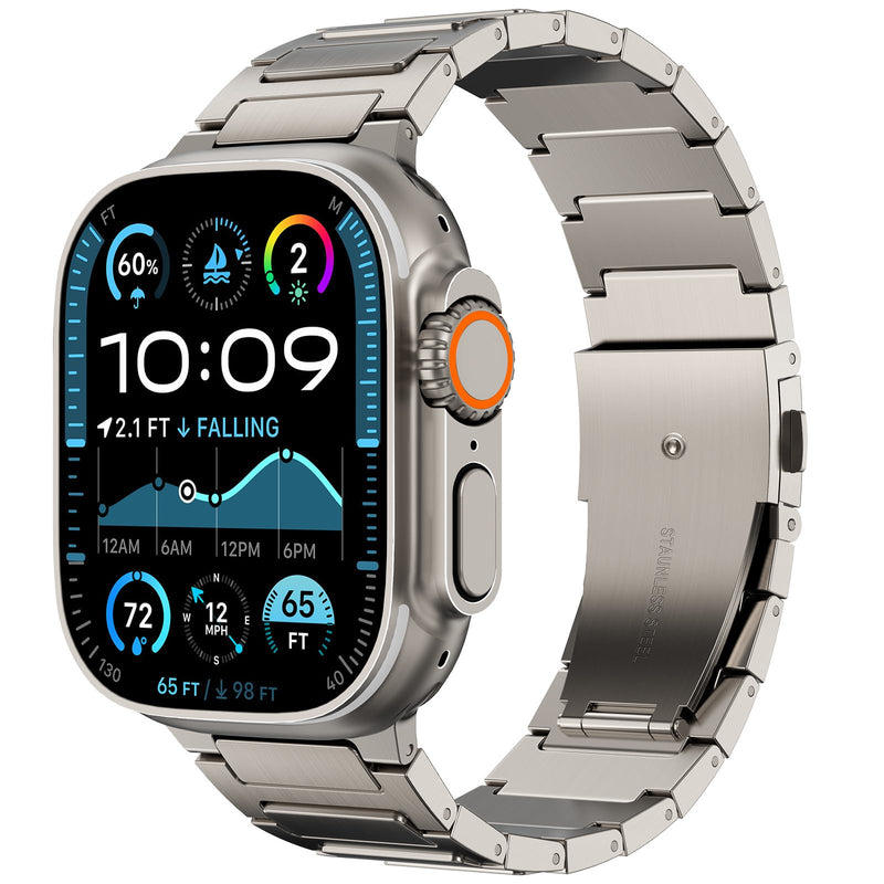 NewWays Grade 2 Titanium Band Compatible with Apple Watch Band for Men Ultra 3 2 1 49mm Series 10 46mm 45mm 44mm