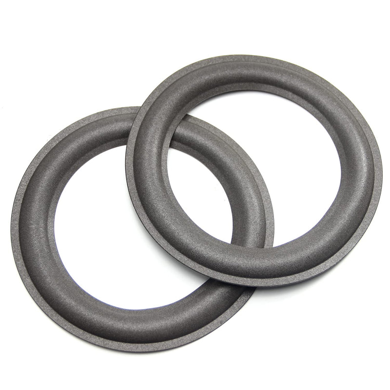 Fielect 2Pcs 6.5inch Foam Speaker Edge Subwoofer Surround Rings Edge Replacement Kit for Speaker Repair or DIY Black 6.5inch /165mm