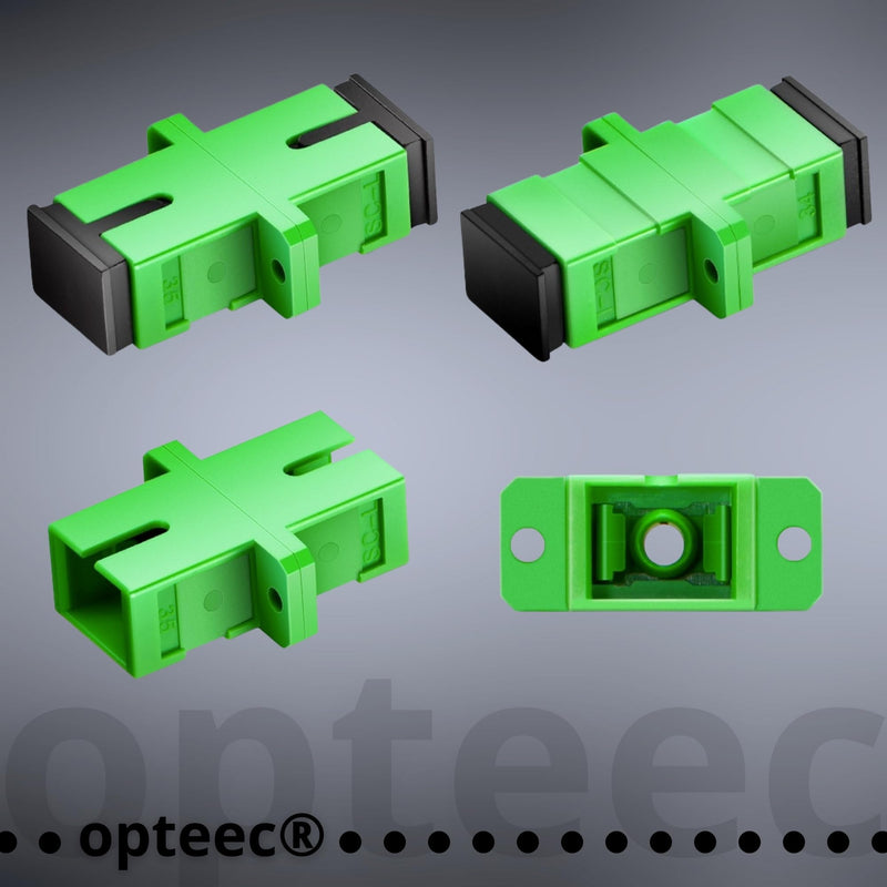opteec® Coupler/Adapter - SC-APC/SC-APC - Female/Female - for Fiber Optic Cable - Simplex Single Mode SC/APC - SC/APC
