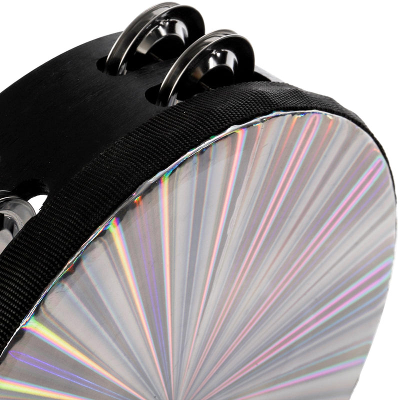 [AUSTRALIA] - YOUEON 3 Pack Radiant Tambourine with Double Row Jingles, 6/8/10 Inch Hand Held Drum, Reflective Tambourines for Adults, Musical Instrumen for Church, Dance, Party, KTV 