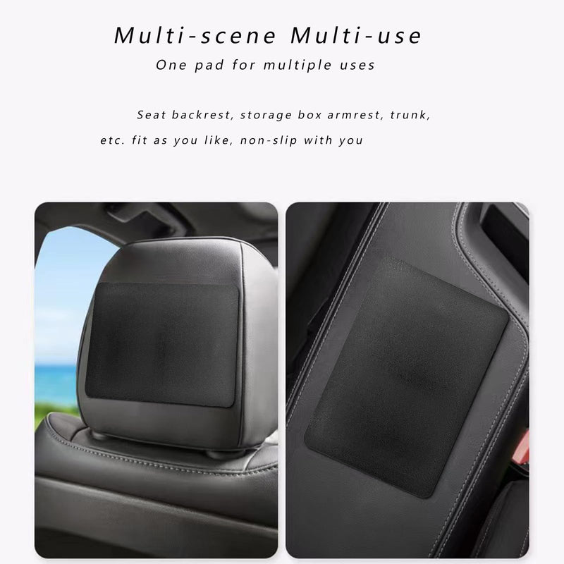 2pack Sticky Upgraded Anti-Slip mat - Non-Slip Rubber, 10.6 X 5.9 Inches - Universal Car Dashboard Sticky Mat for Phone, Sunglasses, Keys - Black/Leather Pattern - 27 * 15cm HF201