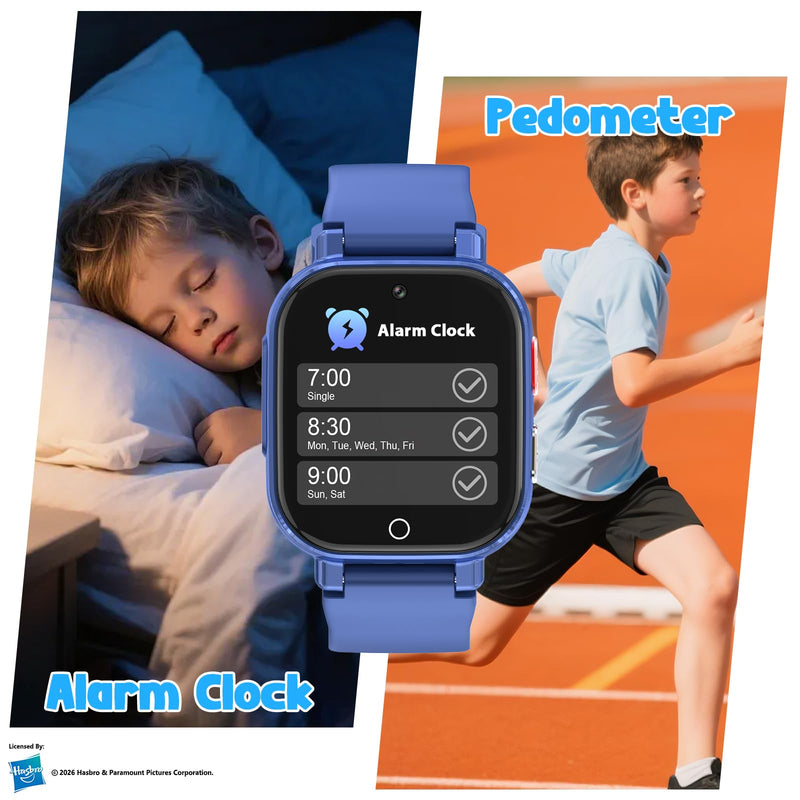 Smart Watch for Kids, 4G Kids Smartwatch with GPS Tracker Calling (Blue) | WIFI/Voice/Video Chat/SOS/SMS-receiving IP68 Waterproof Pedometer Camera Alarm Safe Zone Smartwatch Gift for Boys Girls 4-12 Blue