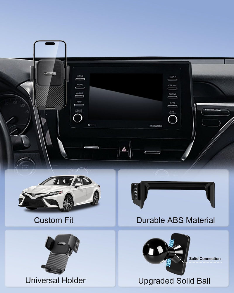 SKYLOTEC Car Phone Mount for Toyota Camry 2021-2024 Accessories | Camry/Hybrid/LE/SE Cell Phone Holder 7-Inch Screen, Automobile Cradles, NOT Block Air Vent (NOT for 9-Inch, XLE/XSE) Universal Holder 2021-2024 Toyota Camry | 7-Inch