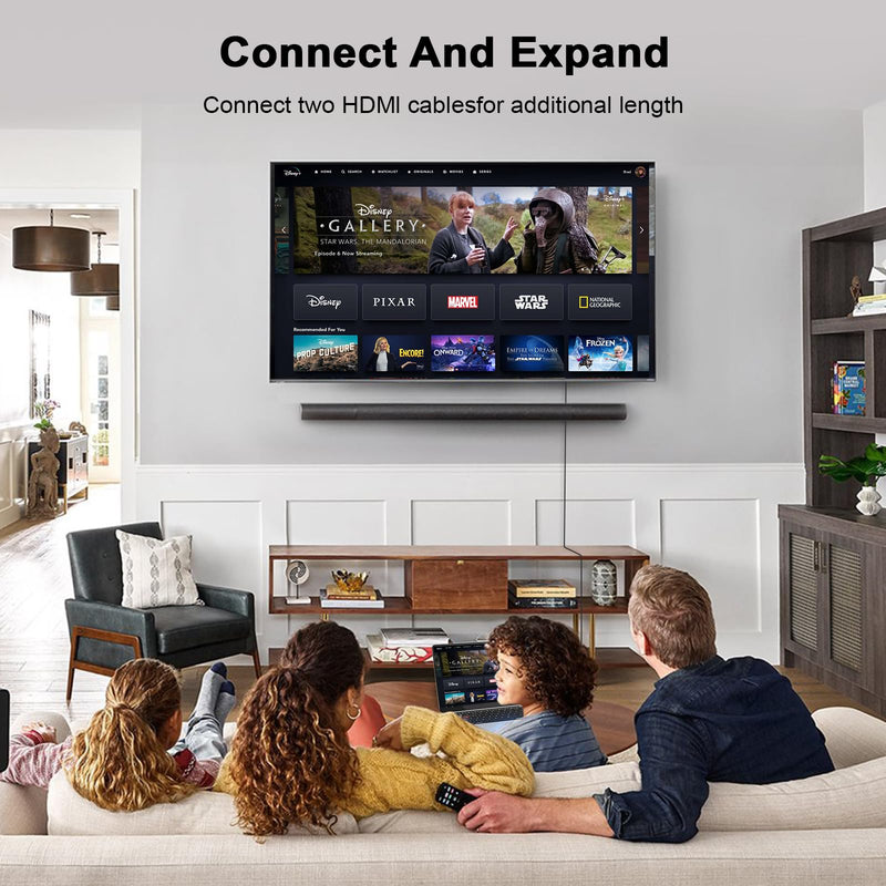 BORLTER CLAMP HDMI Coupler 8K Extender - HDMI Extender Female to Female Connector Adapter for HDTV, PC, Monitor and more.