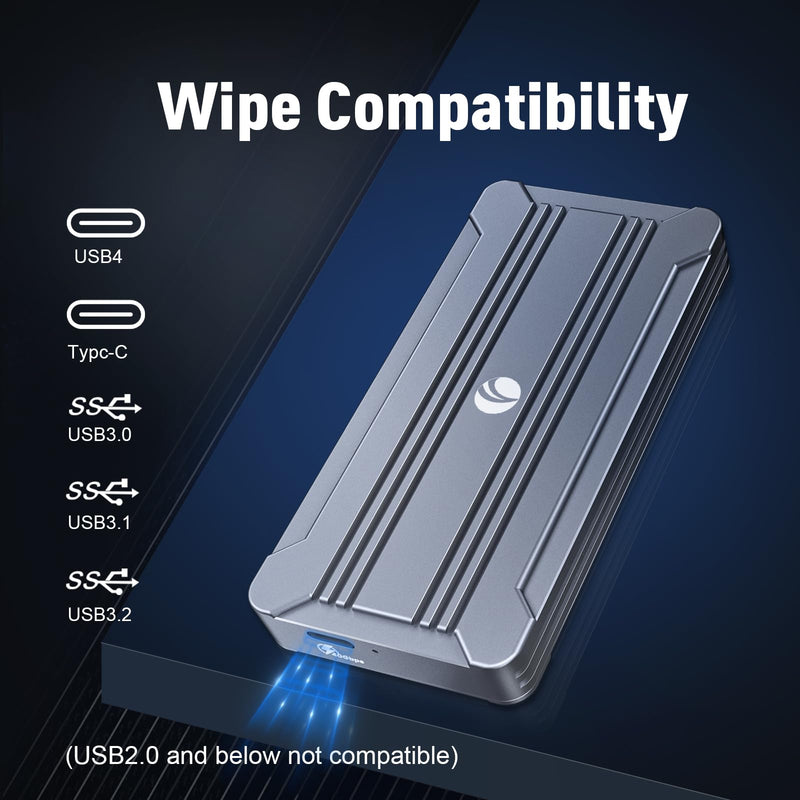 40Gbps NVMe Enclosure,V VCOM M.2 NVMe SSD Enclosure, Aluminum Alloy External NVMe Enclosure Support Size 2280 M&B+M-Key,Compatible with Thunderbolt 3/4,USB4/3.2/3.1/3.0/2.0