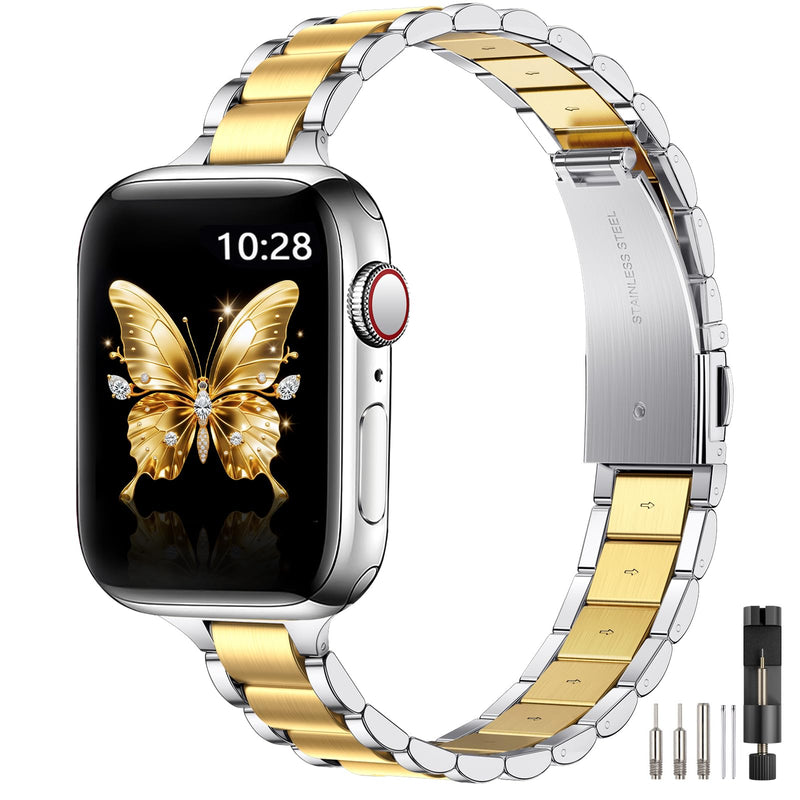 WFEAGL Band Compatible with Apple Watch Bands Women 38mm 40mm 41mm 42mm(Series 11/10),Dressy Slim band for iWatch SE Series 11/10/9/8/7/6/5/4/3/2/1