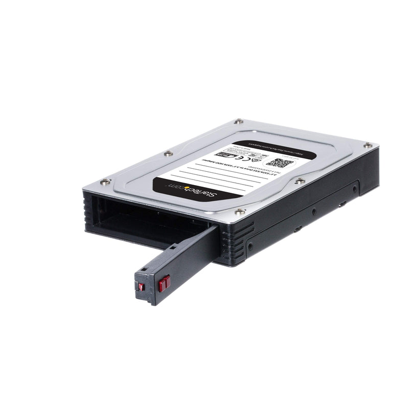 StarTech 2.5in to 3.5in Hard Drive Adapter, SATA/SAS SSD/HDD (25SATSAS35HD) | Internal hard drive enclosure, SSD and HDD enclosure, Fits 2.5in drives up to 15mm, Tool-less, SATA I/II/III, SAS I/II, 6Gbps