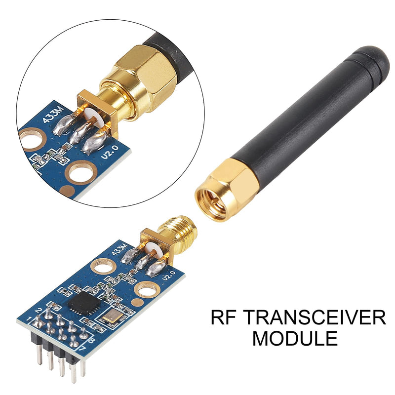 CC1101 433MHz Wireless Transceiver Module with SMA Antenna Supports 315/868/915MHz Frequency Bands, High Sensitivity RF Module for IoT and RF Projects 1pcs