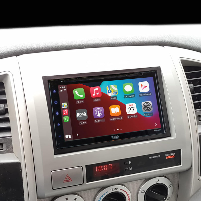 Scosche TA2053B Double DIN Radio Install Dash Kit Compatible with Select 2005-2008 Toyota Tacoma - Aftermarket Car Stereo Installation Kit - See Fit Guide in Images to Verify Vehicle Compatibility 2005-08 Dash Kit Silver