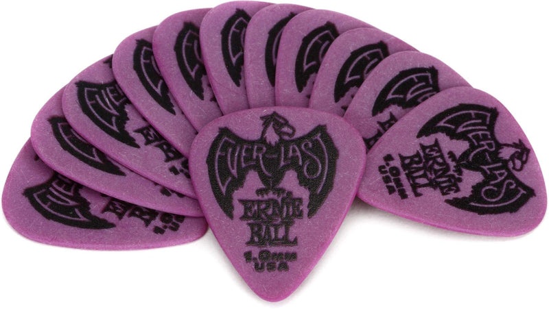 Ernie Ball Everlast Guitar Picks, Purple 1.0mm, 12-pack (P09193) Purple (1. mm) 0