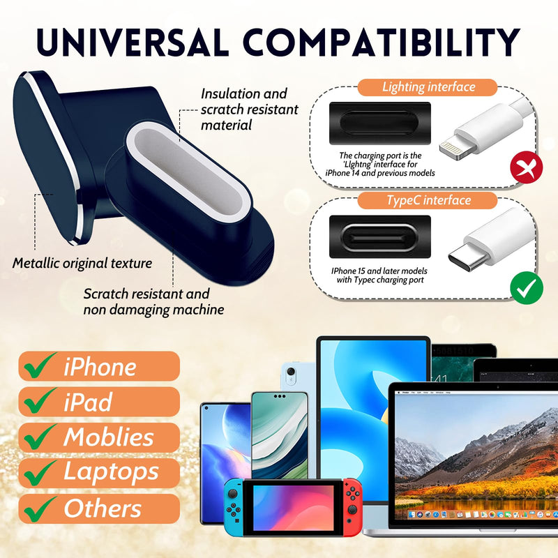 Mobile Phone Speaker Metal Dust Mesh for iPhone 17 pro max, Charging Port dust Plug, Cleaning Brush Cleaning Tool Set (Dark Blue)